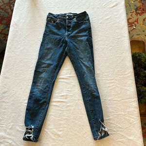 Good American GOOD WAIST HIGH RISE‎ SKINNY JEANS GW067T Size 06/28 Inseam 29"
